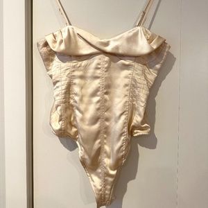 Satin corset bodysuit